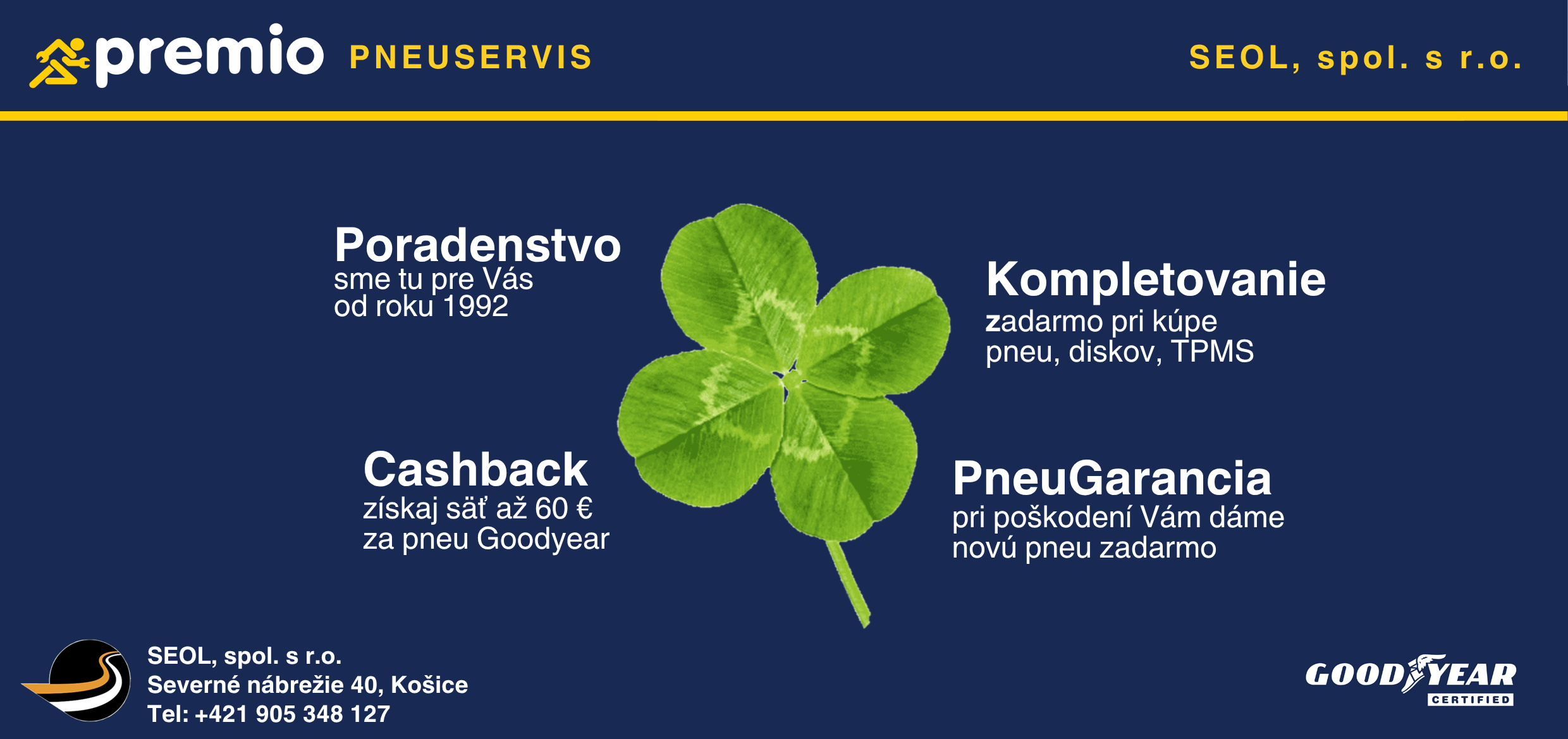 Spokojný zákazník je náš cieľ – SEOL Premio pneuservis